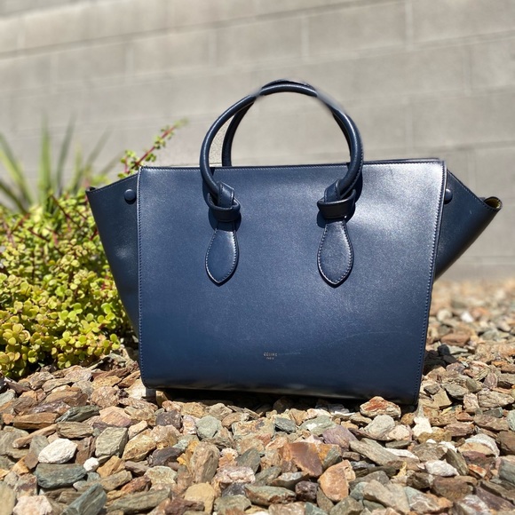 SOLD Celine Small Tie Palmalato Leather Tote - Picture 4 of 15